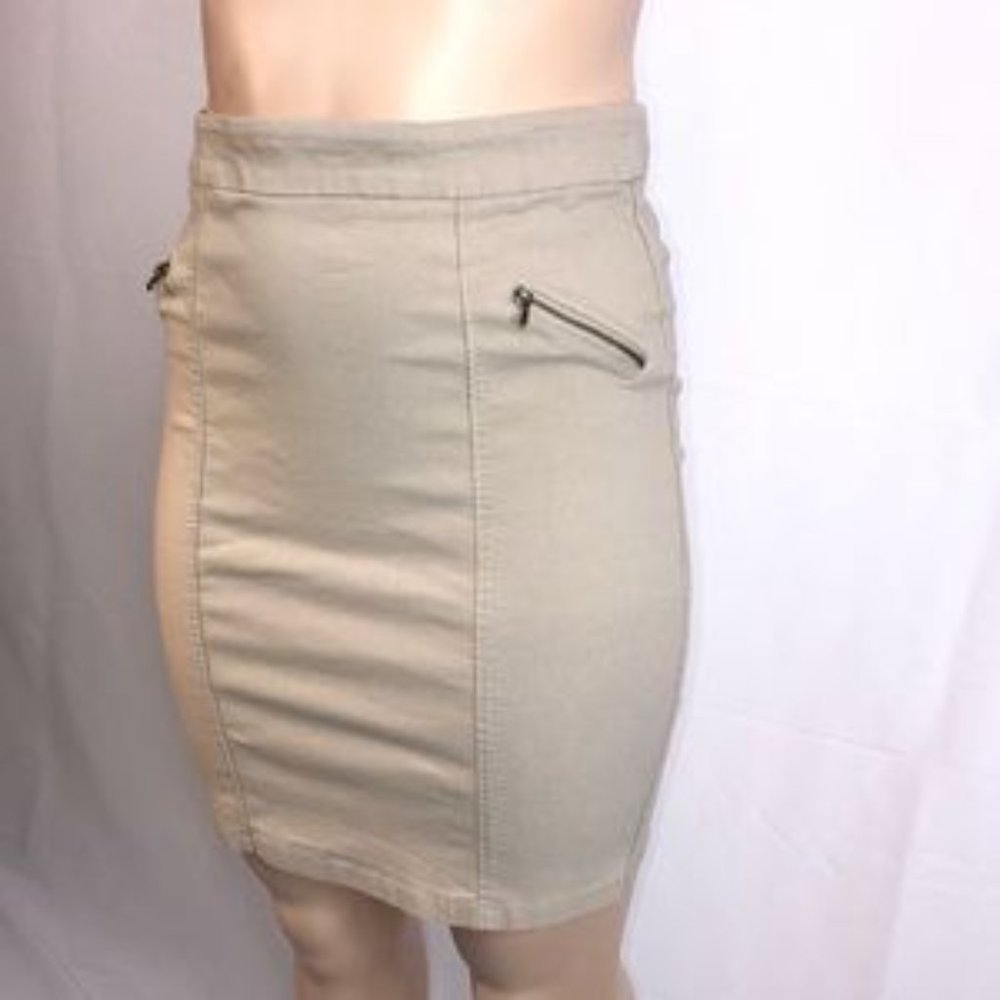 Sharagano tan pencil skirt size 16